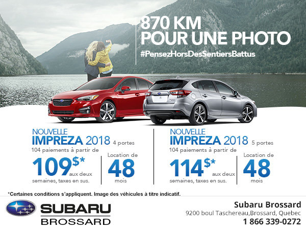 Découvrez la Subaru Impreza 4 et 5 portes 2018