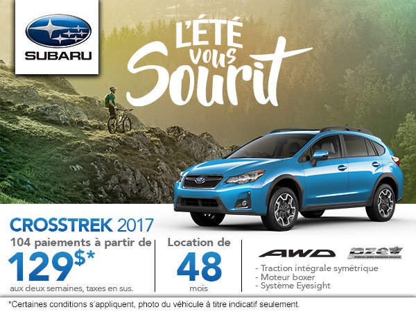 Le Subaru Crosstrek 2017 en rabais!