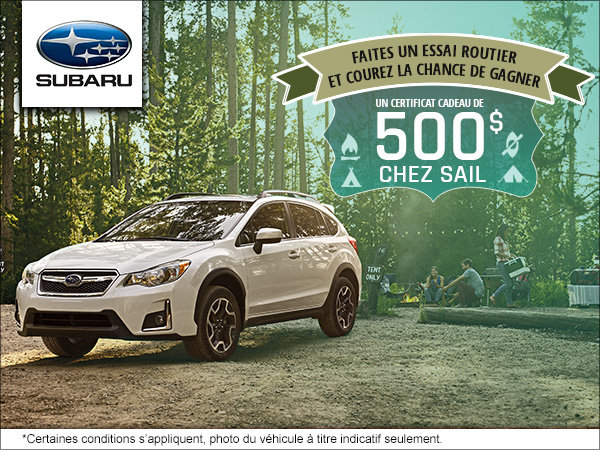 Gagner un certificat cadeau de 500$ chez SAIL!