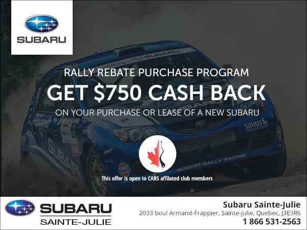 Subaru's Rally Rebate Purchase Program