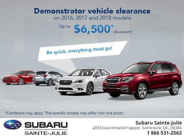 Demonstrator vehicle clearance!