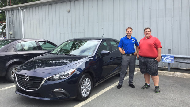 Adam picking up his NEW Mazda 3 Sport!