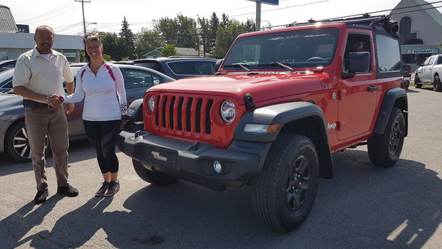 Merci à Mme Mélanie Lepage pour l'achat de son tout nouveau Jeep Wrangler 2018.