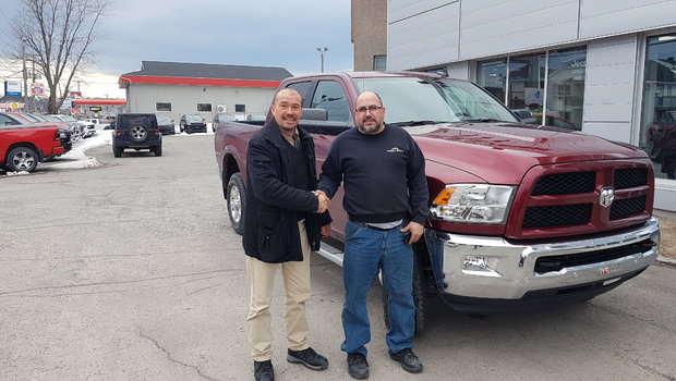 Merci à M. et Mme. Gilles Cloutier pour l'achat de son tout nouveau Ram 2500 ainsi qu'à sa fidèle clientèle.