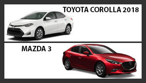 Toyota Corolla 2018 versus Mazda3