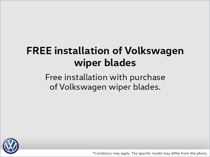 Free Installation of Volkswagen Wiper Blades