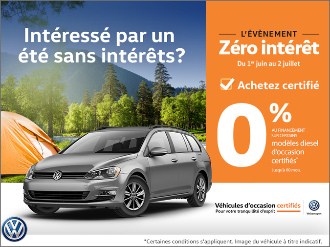 L'événement Zéro intérêt