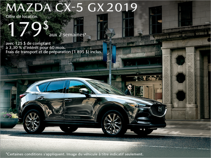 Procurez-vous le Mazda CX-5 2019 aujourd'hui!