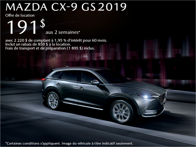 Procurez-vous le Mazda CX-9 2019 aujourd'hui!