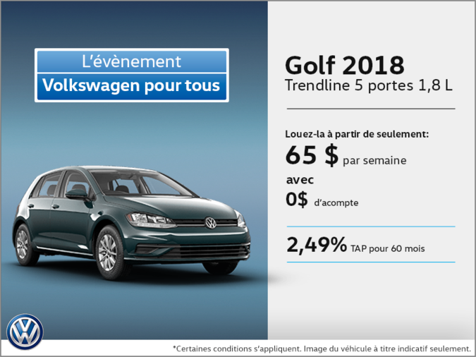 Conduisez la Golf 5 portes 2018 dès aujourd'hui!