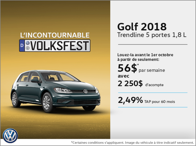 Conduisez la Golf 5 portes 2018 dès aujourd'hui!
