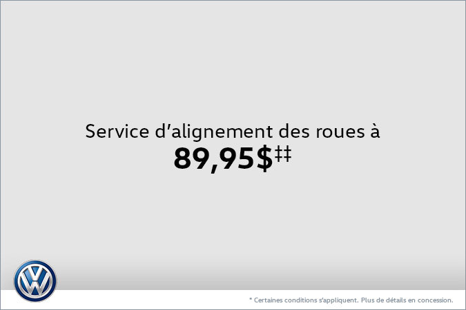 Alignement des roues à 89,95$