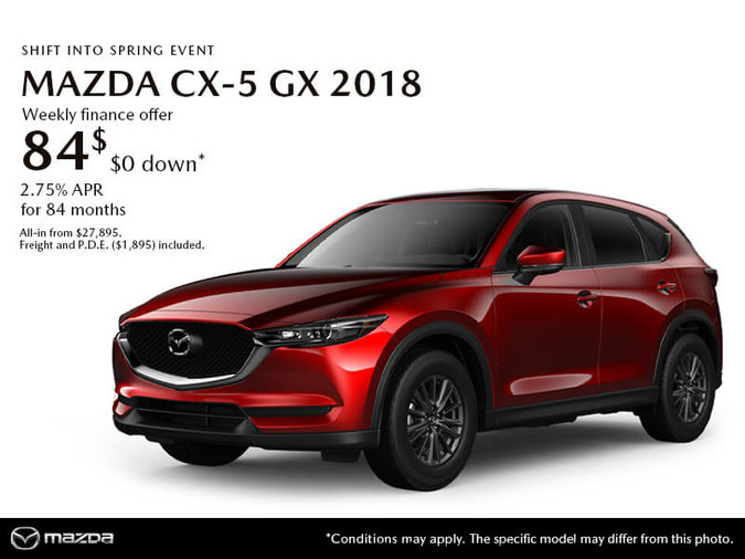GET THE 2018 MAZDA CX-5 GX TODAY!