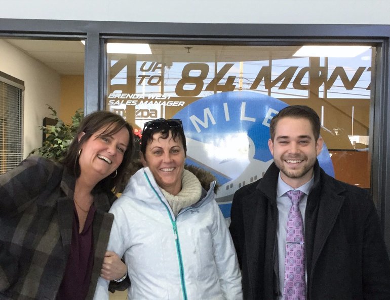 WINNER OF 5000 AIR MILES (NEW CAR DEPT) NOVEMBER
