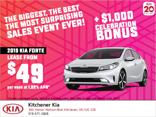 Kia Celebration Sale - 2019 Forte
