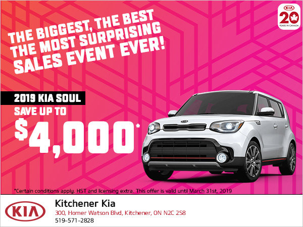 Kia Celebration Sale - 2019 Soul