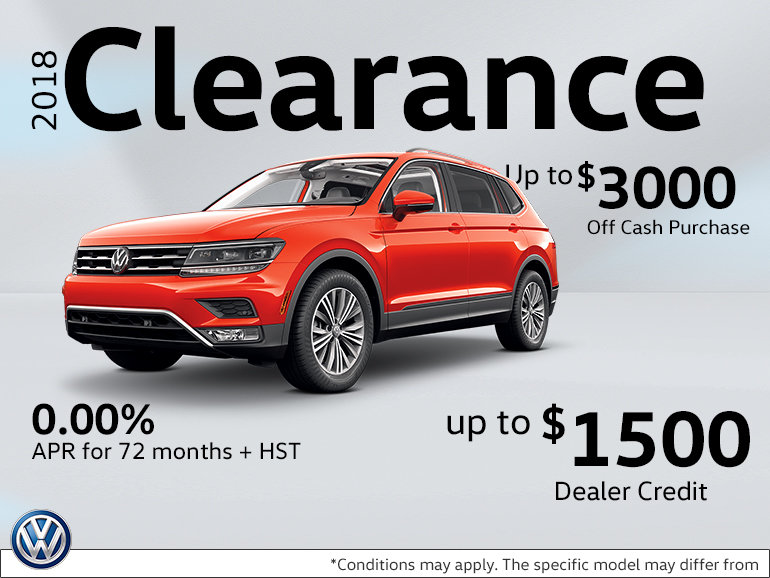 2018 Tiguan Clearance