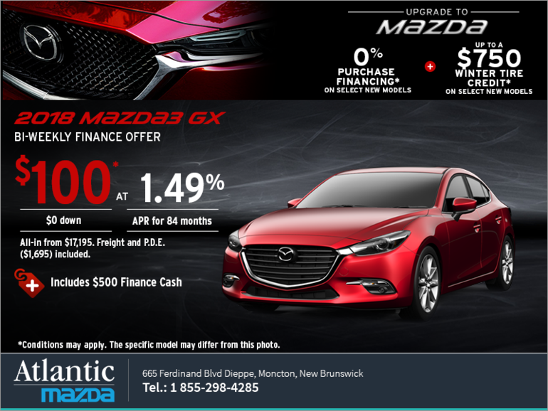 Get the 2018 Mazda3 Today!