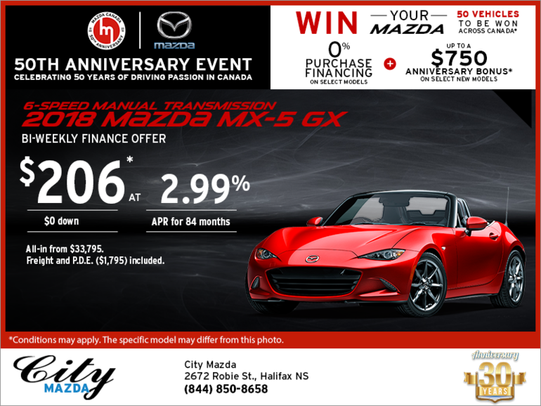 Get the 2018 Mazda MX-5 Today!