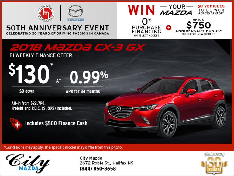 Get the 2018 Mazda CX-3 Today!