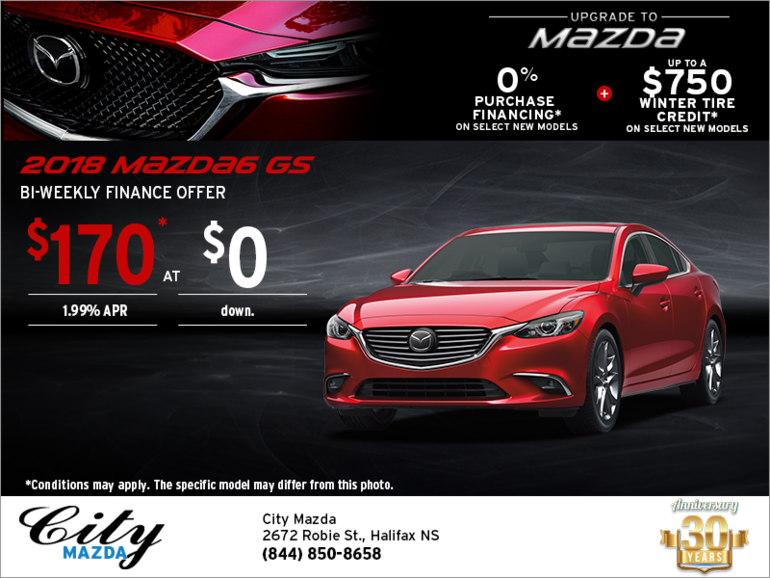 Get the 2018 Mazda6 Today!