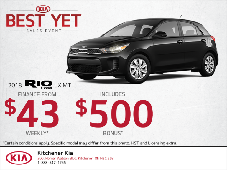 Finance the 2018 Kia Rio 5-Door!