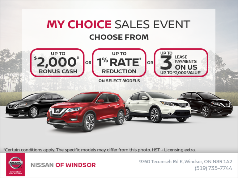 Nissan's My Choice Sales Event!