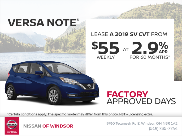 Get the 2019 Versa Note Today!