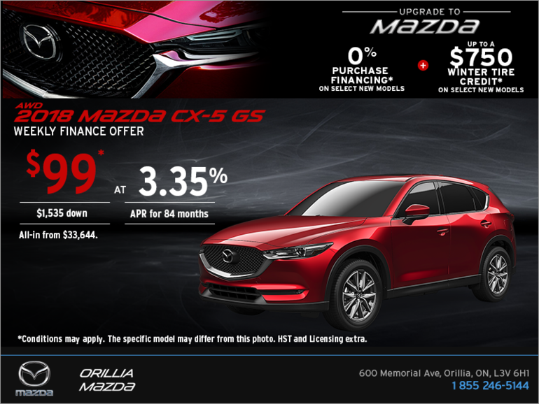 Get the 2018 Mazda CX-5 Today!