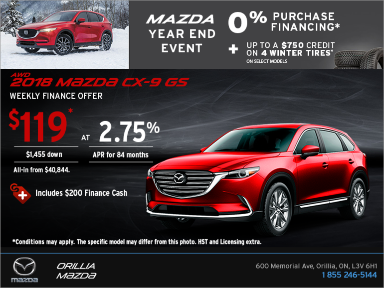 Get the 2018 Mazda CX-9 Today!