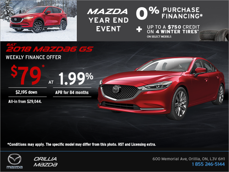 Get the 2018 Mazda6 Today!