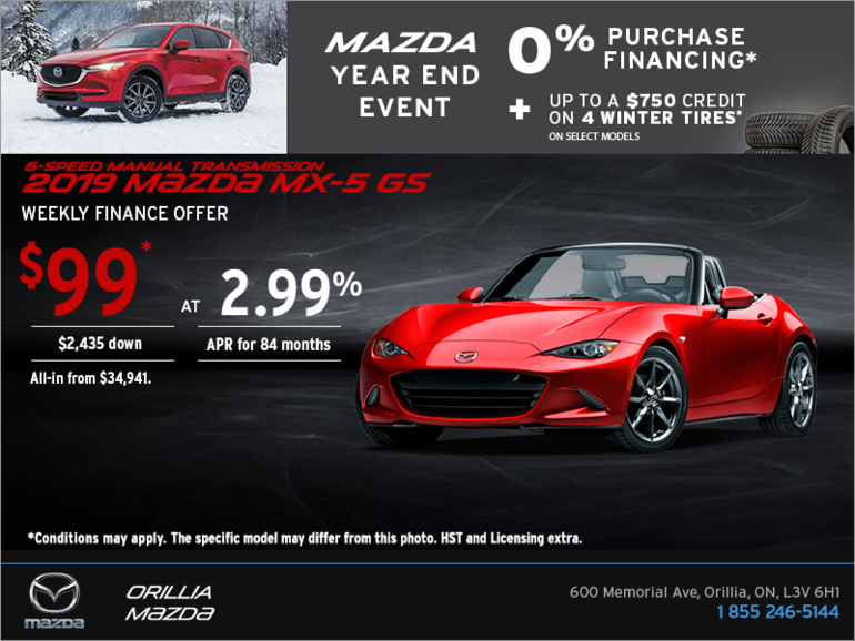 Get the 2019 Mazda MX-5 Today!