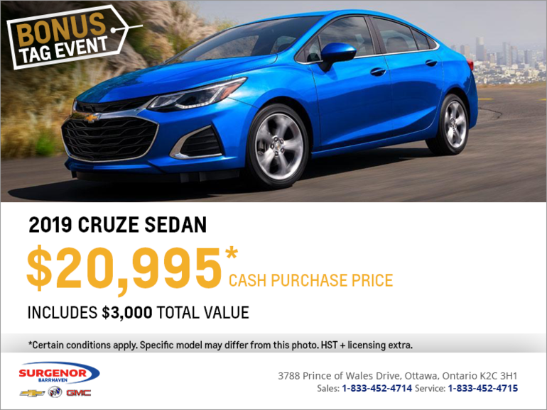 Get the 2019 Chevrolet Cruze Sedan