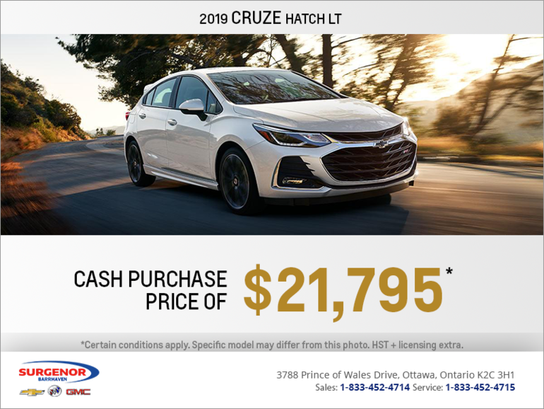 Get the 2019 Chevrolet Cruze Hatch