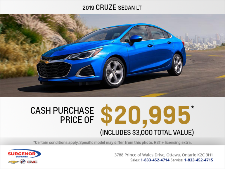 Get the 2019 Chevrolet Cruze Sedan