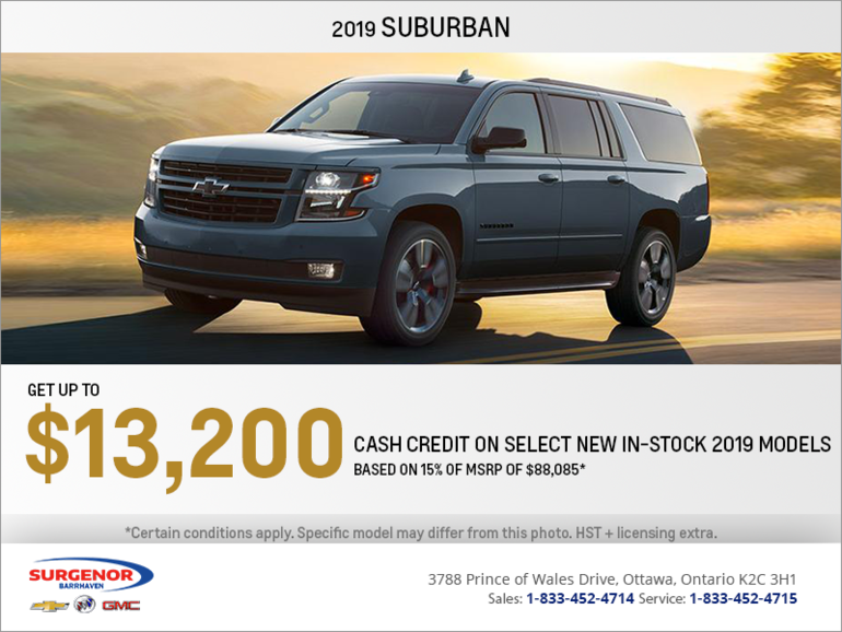 Get the 2019 Chevrolet Suburban