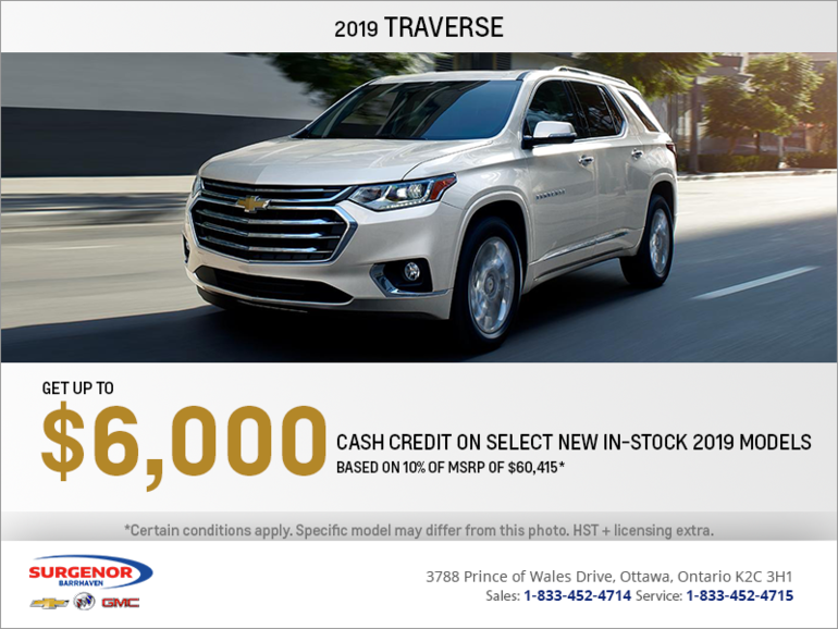 Get the 2019 Chevrolet Traverse
