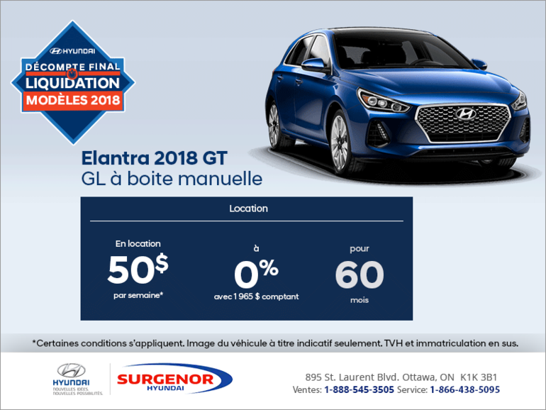 Louez l'Elantra 2018!