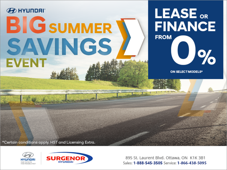 The Hyundai Big Summer Savings Event!