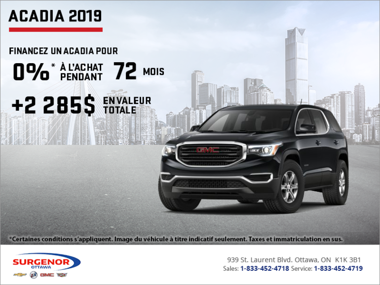Le GMC Acadia 2019