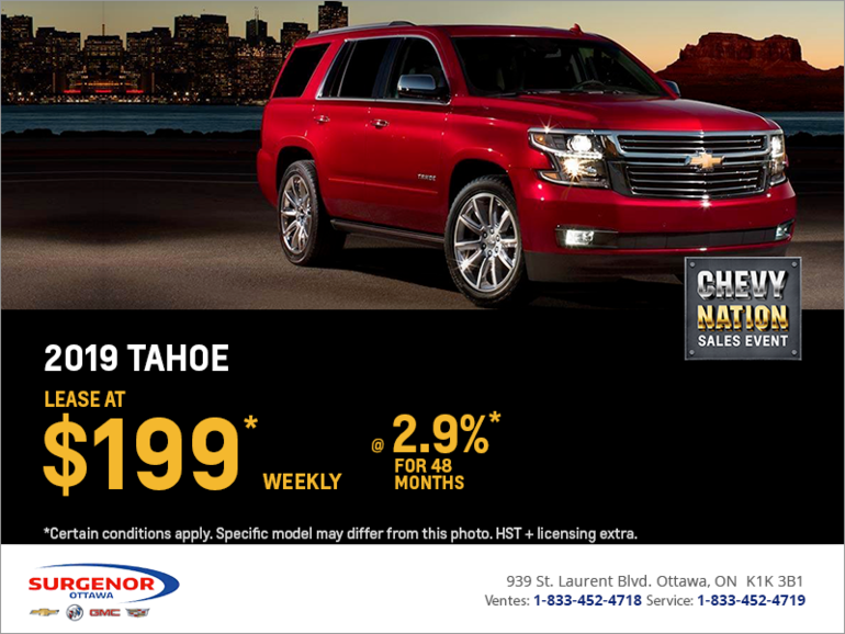 Lease the 2019 Chevrolet Tahoe