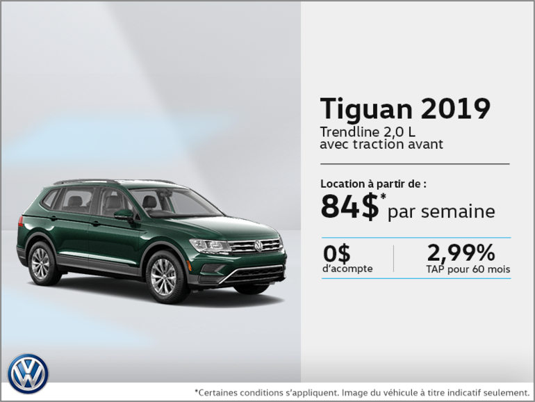 Louez la Tiguan 2019!