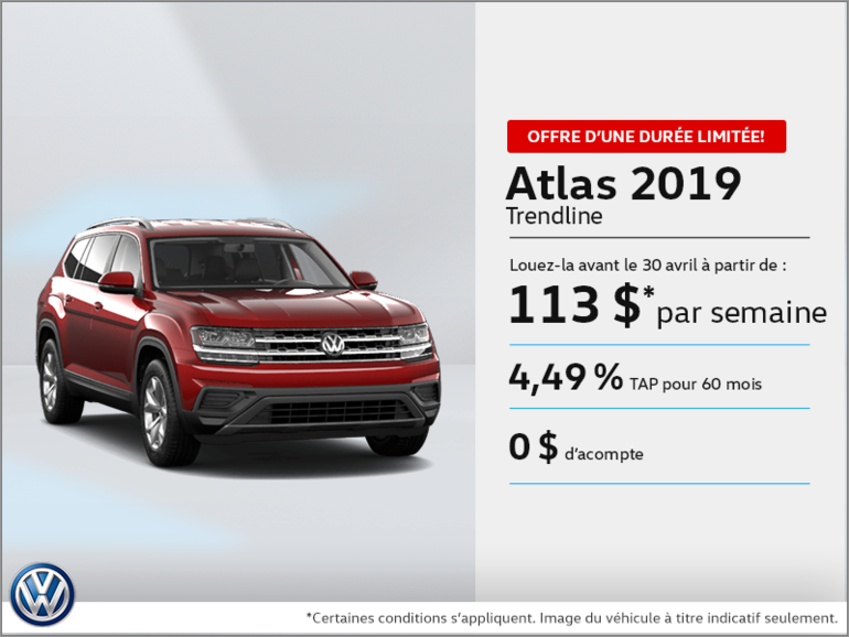Louez l'Atlas 2019!