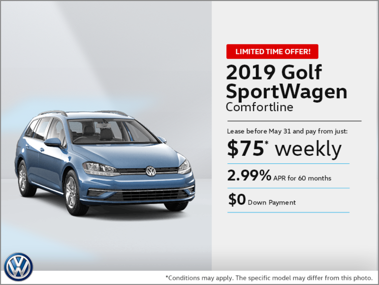Get the 2019 Golf SportWagen!