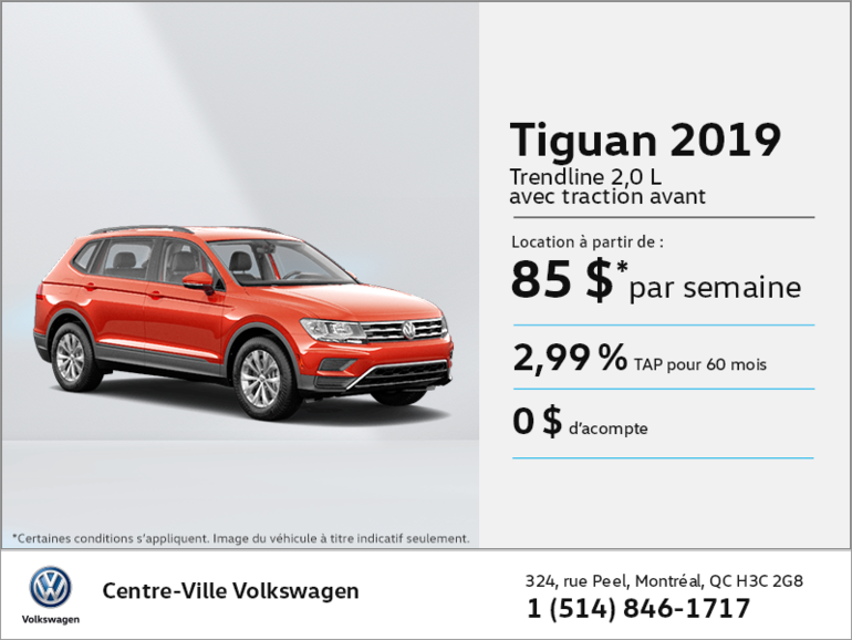 Louez la Tiguan 2019!