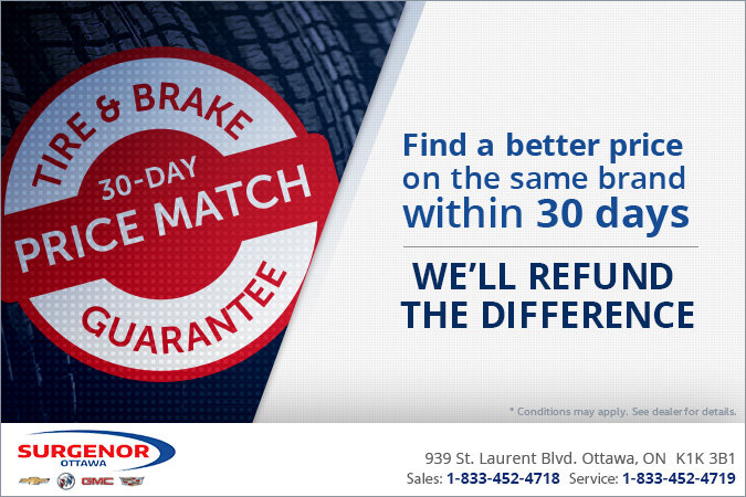 Tires and Brakes 30-Day Price Match