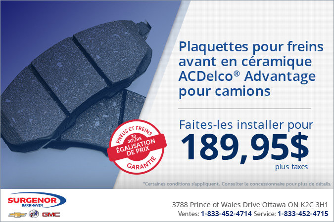Plaquettes de freins pour camions