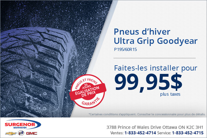 Installation de pneus Goodyear