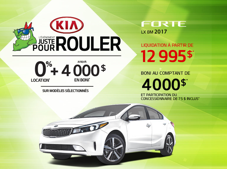 Obtenez la nouvelle Kia Forte 2017 aujourd'hui