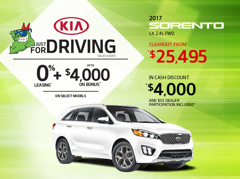 Save Big on the 2017 Kia Sorento